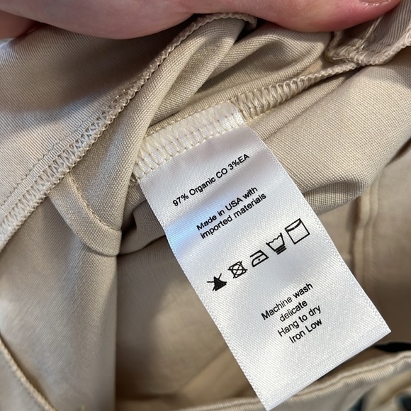 Norte Organic Cotton Cream Pantin Straight leg Pants & Ares Crop Top Coord Set - Picture 11 of 15